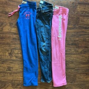 Abercrombie sweatpants and jeans size 10